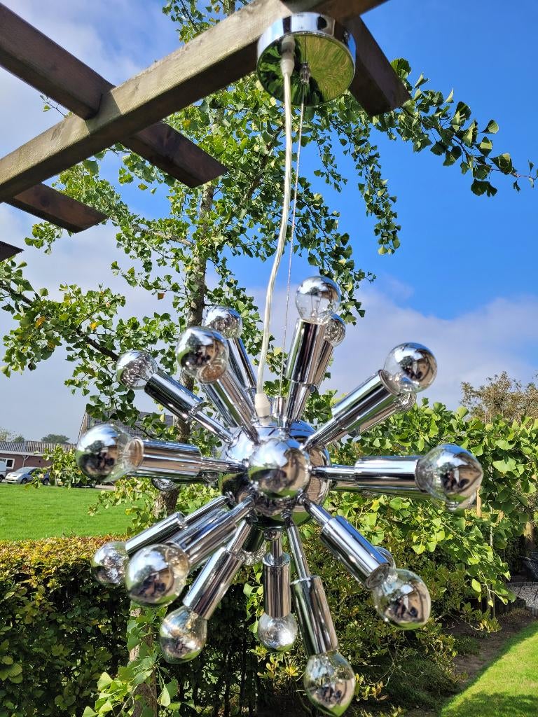 2 spoetnik hanglampen sputnik lamp retro sixties fifties, Ophalen, Zo goed als nieuw, Amerikaanse retro fifties sixties vintage design