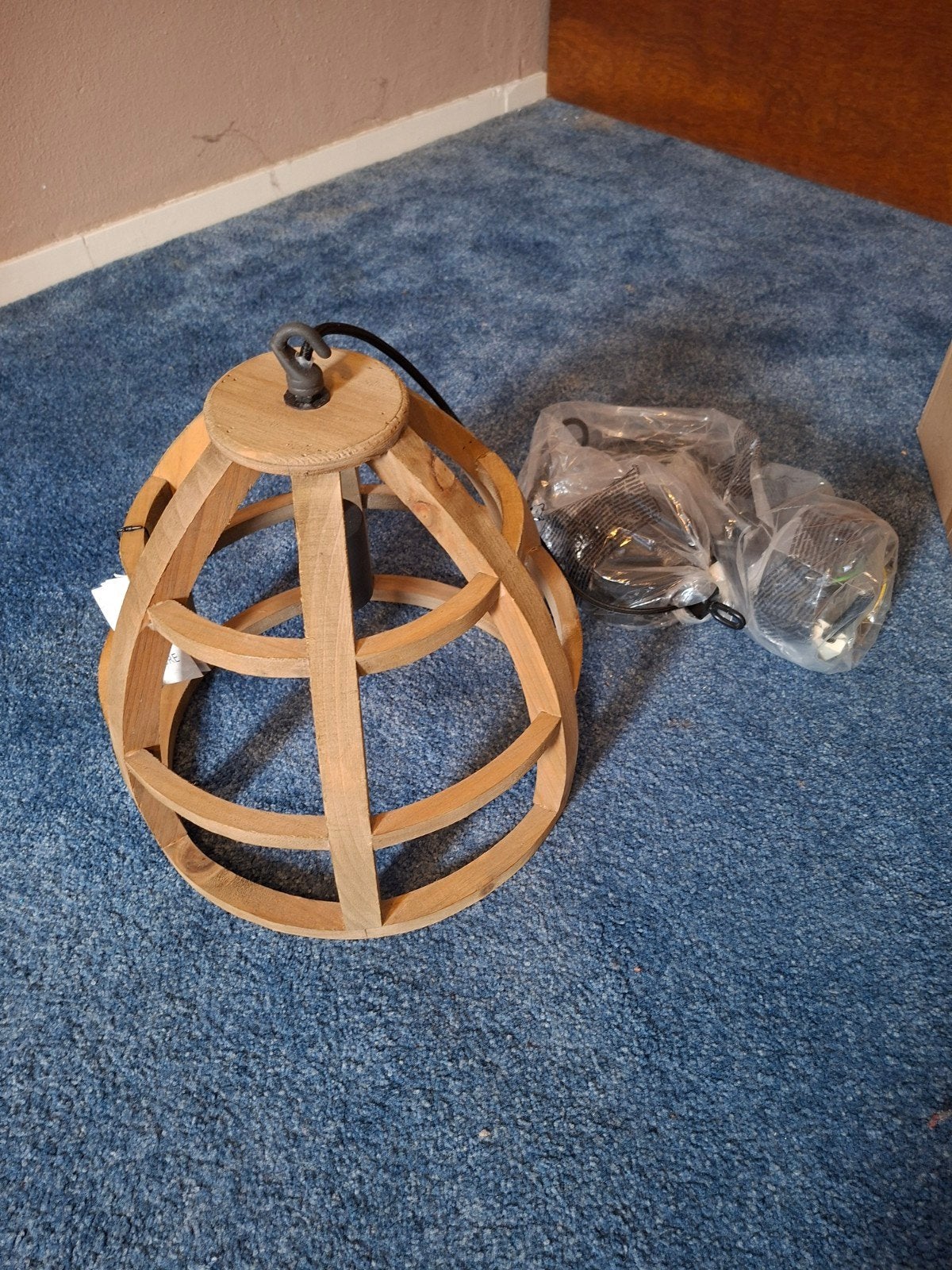 Nieuw! Brilliant Matrix Industriële Hanglamp Hout/Metaal E27, Ophalen, Nieuw, E27 (groot), Industrieel