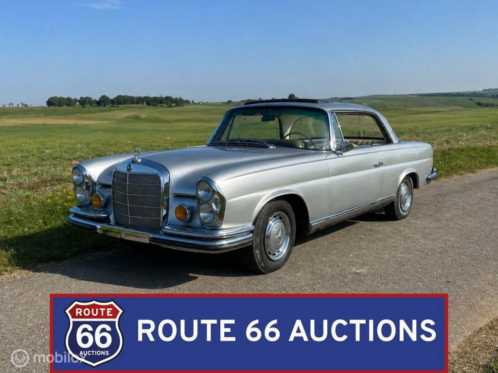 Mercedes-Benz 220 SEb Coupe | 1962 | Route 66 Auctions, Auto's, Overige carrosserieën, Zwart, Mercedes-Benz, Bedrijf