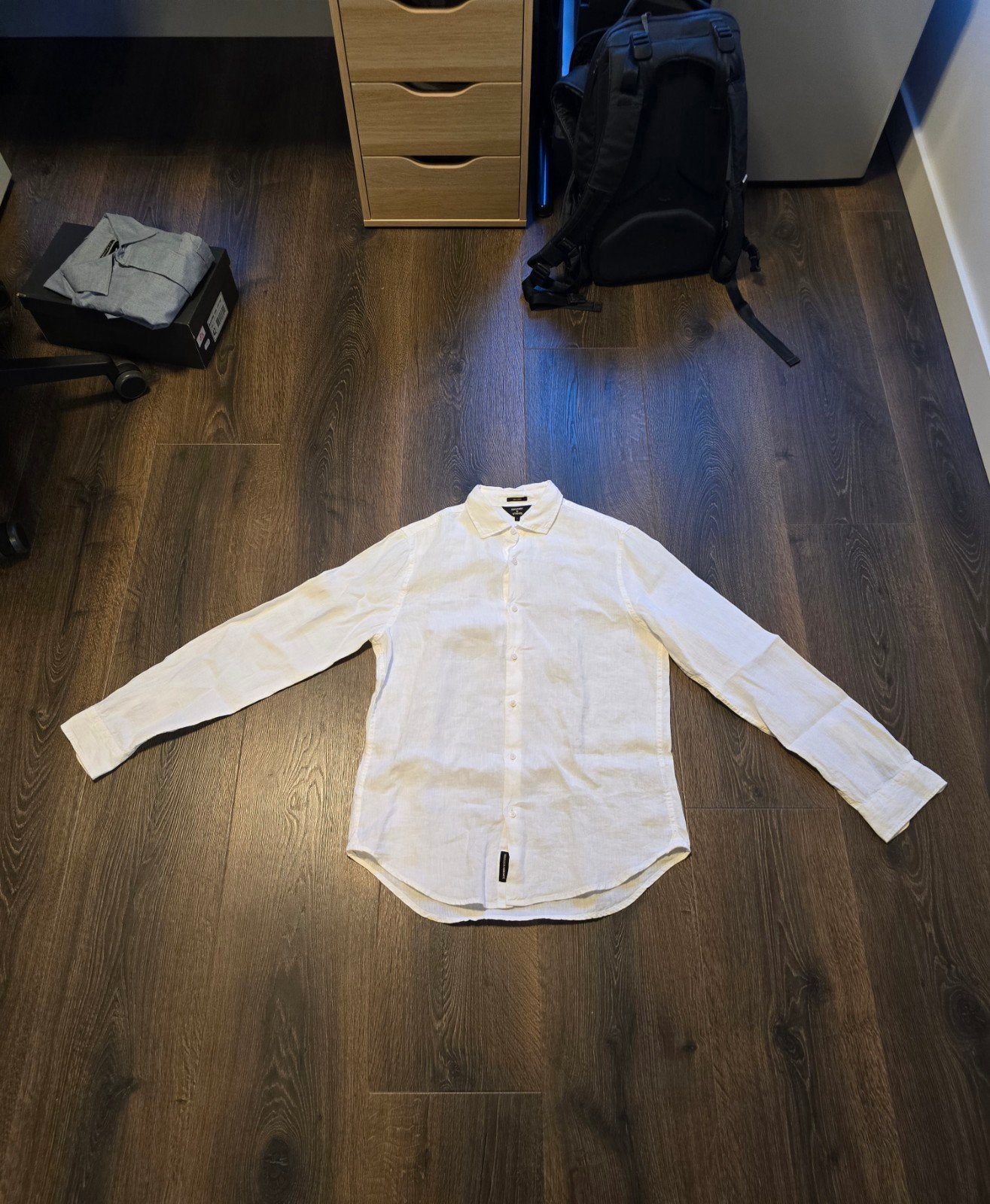Superdry Studios Linnen overhemd wit maat L, Superdry Studios, Wit, Ophalen of Verzenden, Zo goed als nieuw