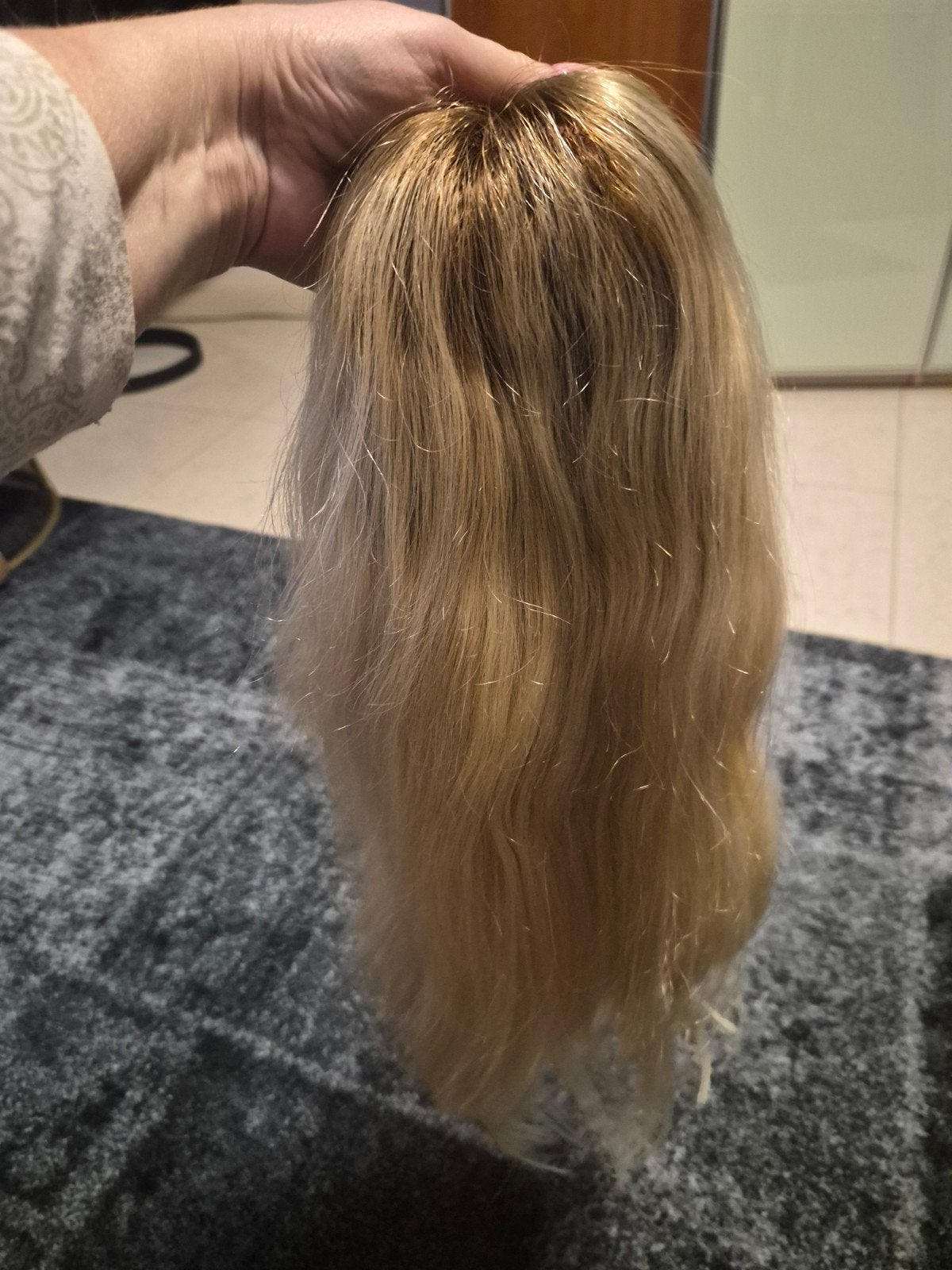 lace wig haarwerk pruik echt haar, Ophalen of Verzenden, Zo goed als nieuw, Pruik of Haarverlenging