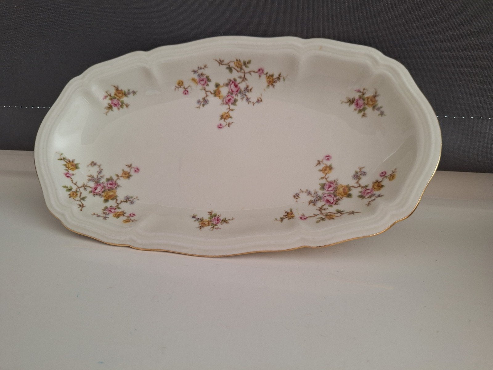 Haviland Bavaria vleesschaaltje met bloemmotief, Antiek en Kunst, Ophalen of Verzenden