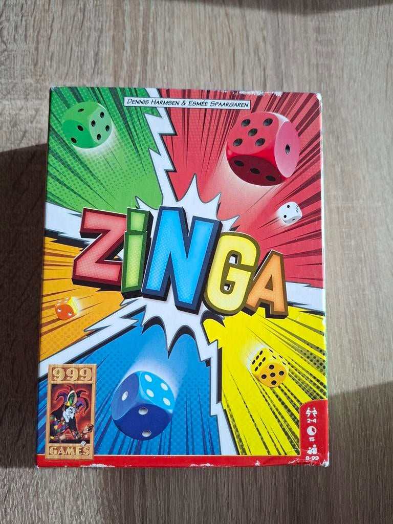 Zinga dobbelspel van 999 Games, Een of twee spelers, Ophalen of Verzenden, Zo goed als nieuw, 999 Games
