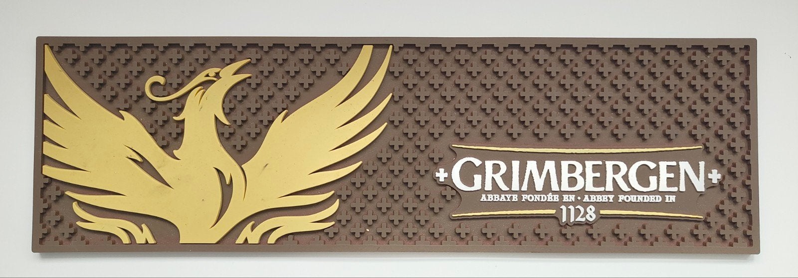 Grimbergen bar mat met feniks logo, Verzamelen, Ophalen of Verzenden, Zo goed als nieuw