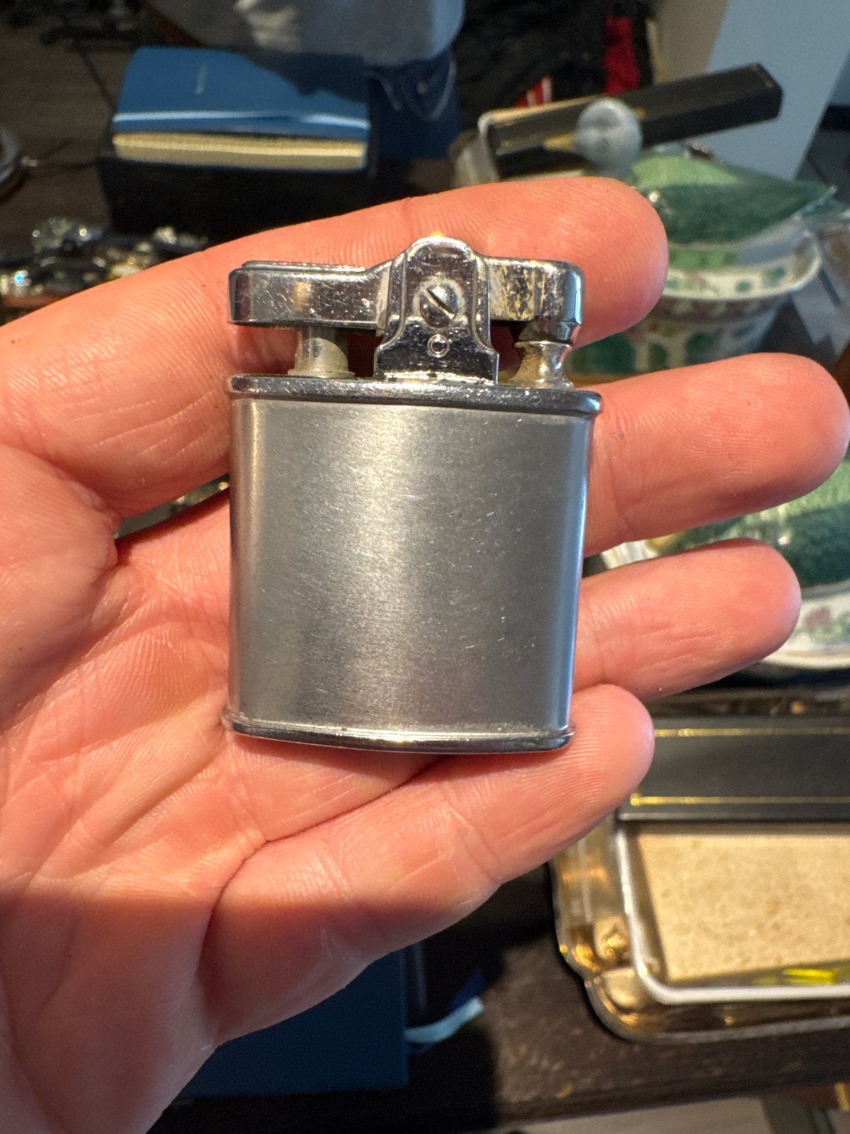 Vintage Ronson Benzine Aansteker - Made in England, Ophalen of Verzenden, Gebruikt, Aansteker