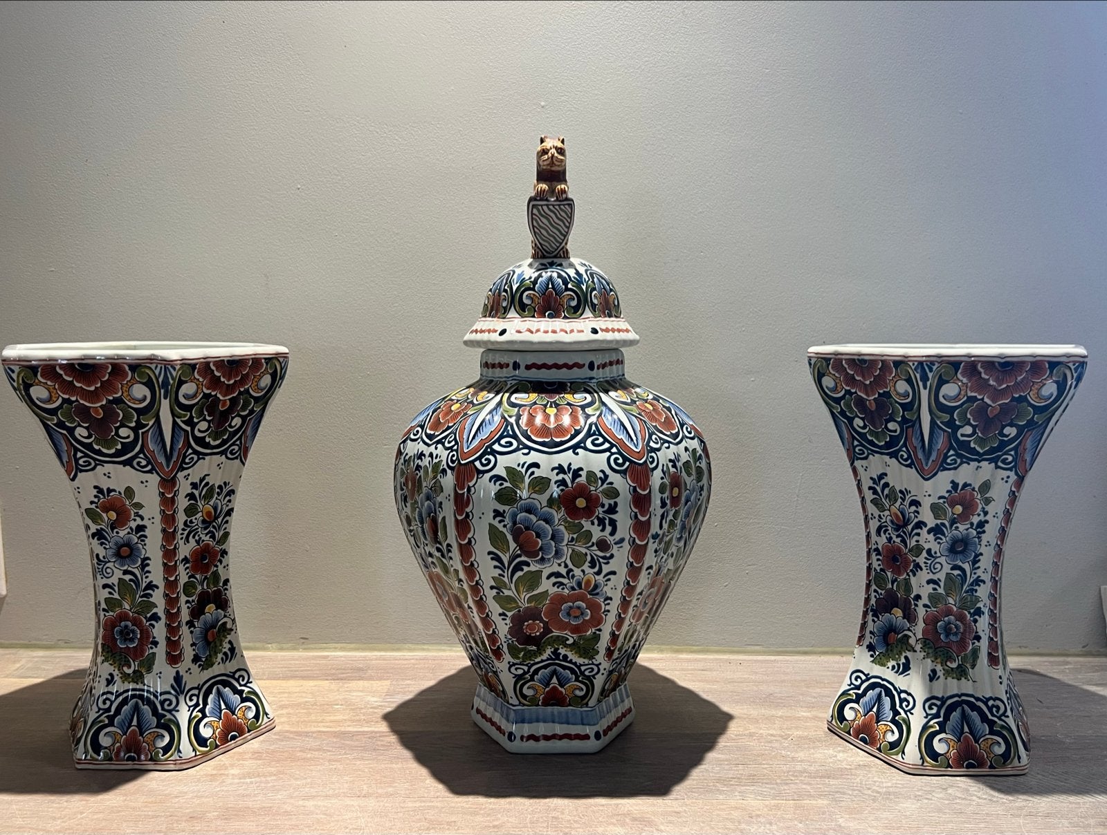 Delfts Blauw vazen set potterie oud delft, Ophalen