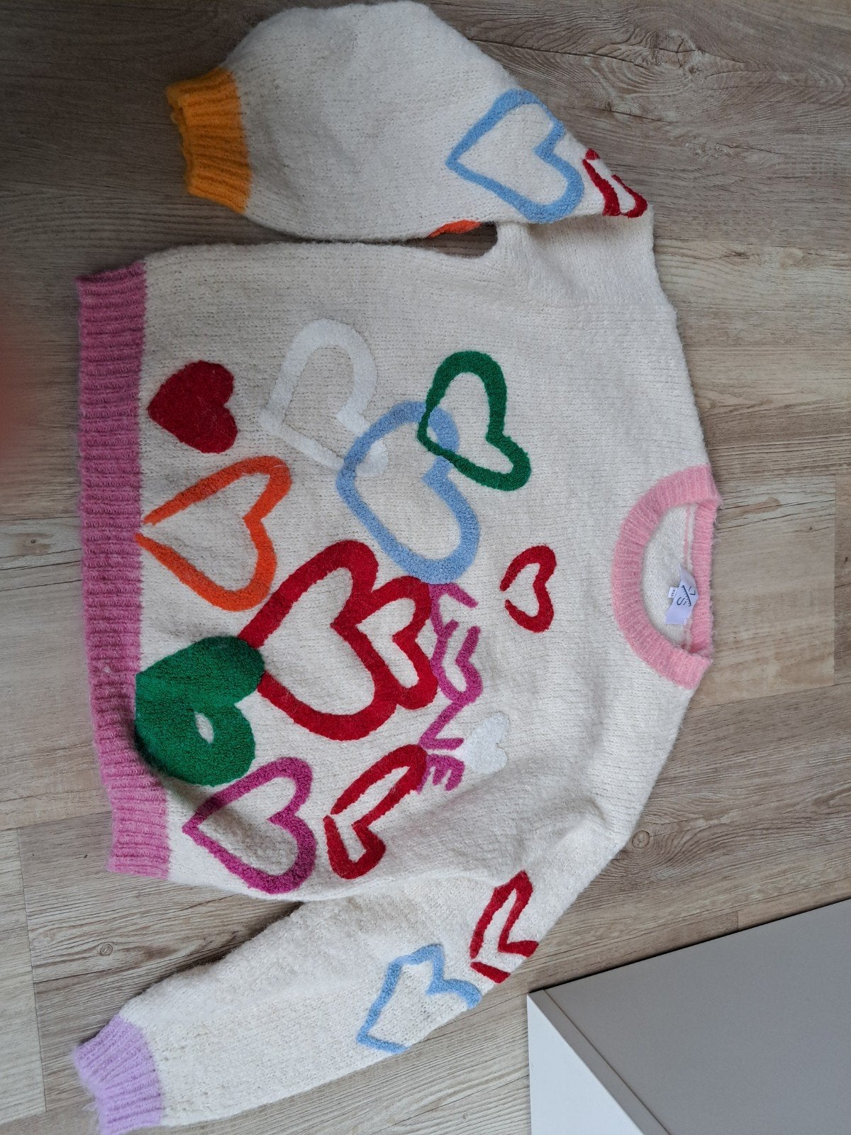 Leuke trui met hartjes - JS Millennium, Maat 38/40 (M), Meerkleurig, Ophalen of Verzenden, Zo goed als nieuw