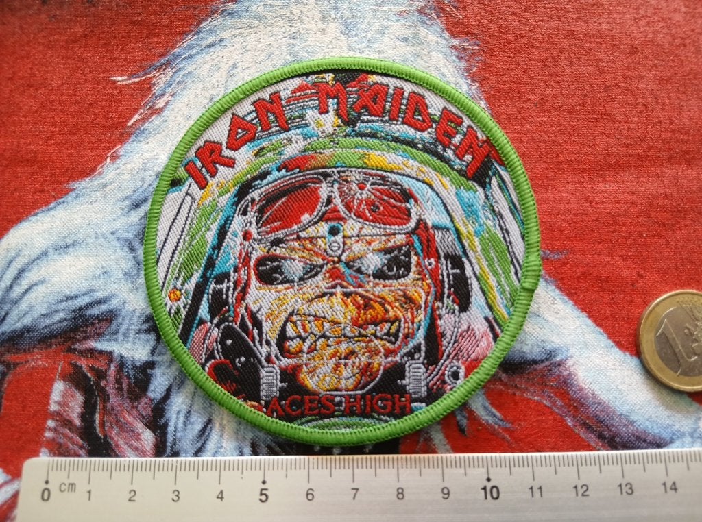 Iron Maiden prschtige  Aces High patch 342 limited edition, Verzamelen, Ophalen of Verzenden, Nieuw, Kleding