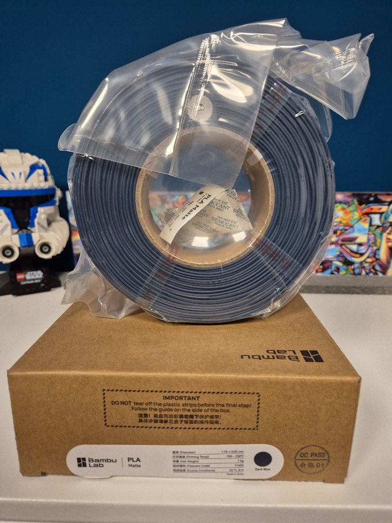 Bambu Lab PLA matte refill - Dark Blue (1kg), Computers en Software, Ophalen of Verzenden, Nieuw, Filamentrollen