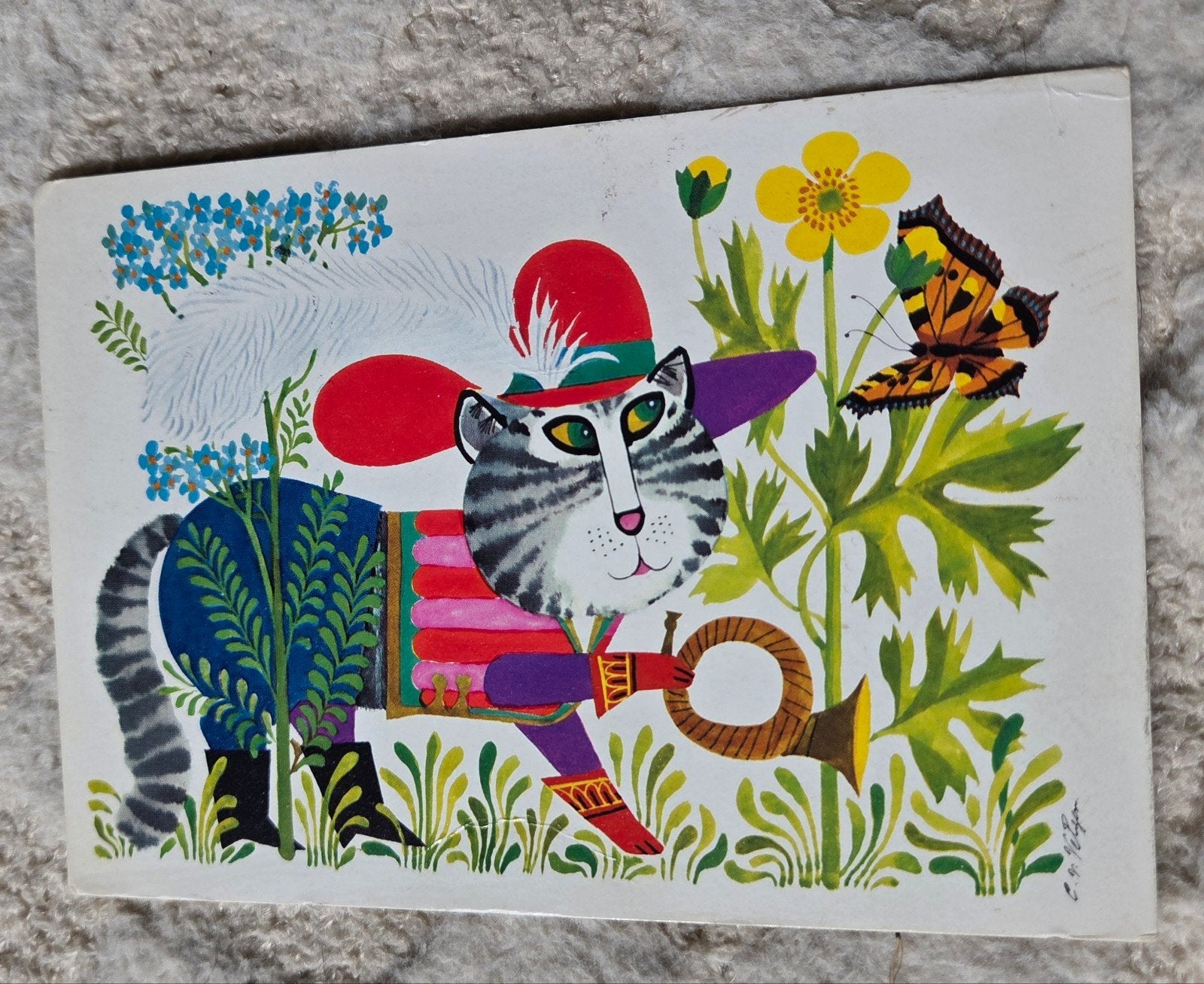 De Gelaarsde Kat - Sprookjes Illustratie, Verzenden, 1960 tot 1980, Gelopen, Kinderen