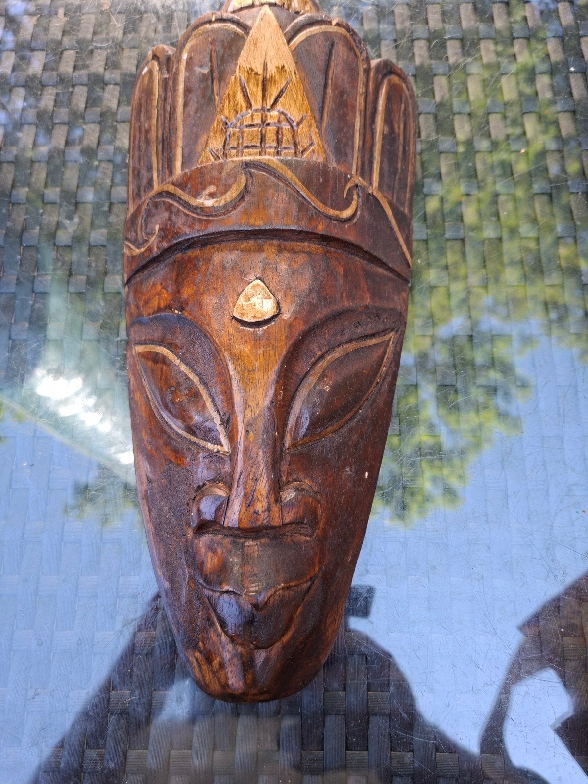 Handgesneden houten masker - Aziatische stijl, Antiek en Kunst, Overige onderwerpen, Handgemaakt, 20 - 50 cm, Hout