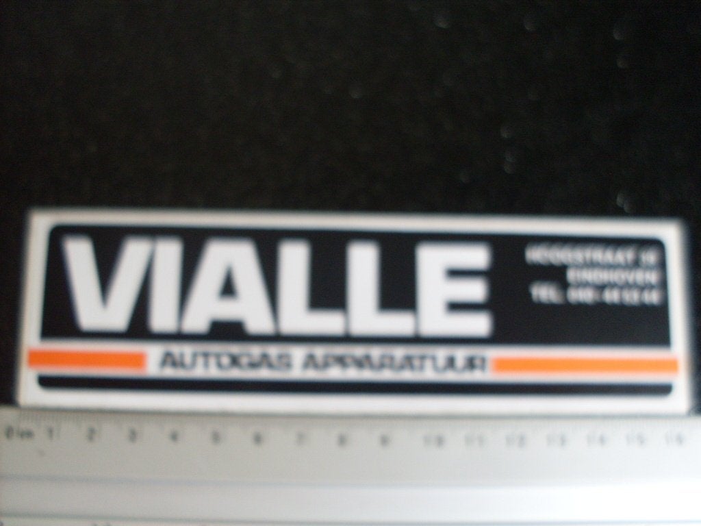 sticker vialle autogas apparatuur eindhoven logo, Verzenden, Zo goed als nieuw, Bedrijf of Vereniging