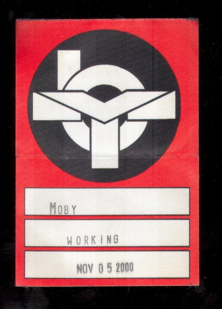 Moby BACKSTAGE PASS Amsterdam december 2000 Origineel !, Gebruikt, Verzenden, NvT, Foto of Kaart