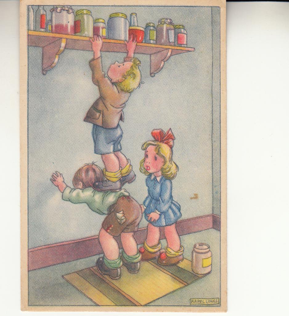 Karel Links   ,   1946                      =0034=, Verzamelen, Ansichtkaarten | Themakaarten, Ophalen of Verzenden, 1940 tot 1960