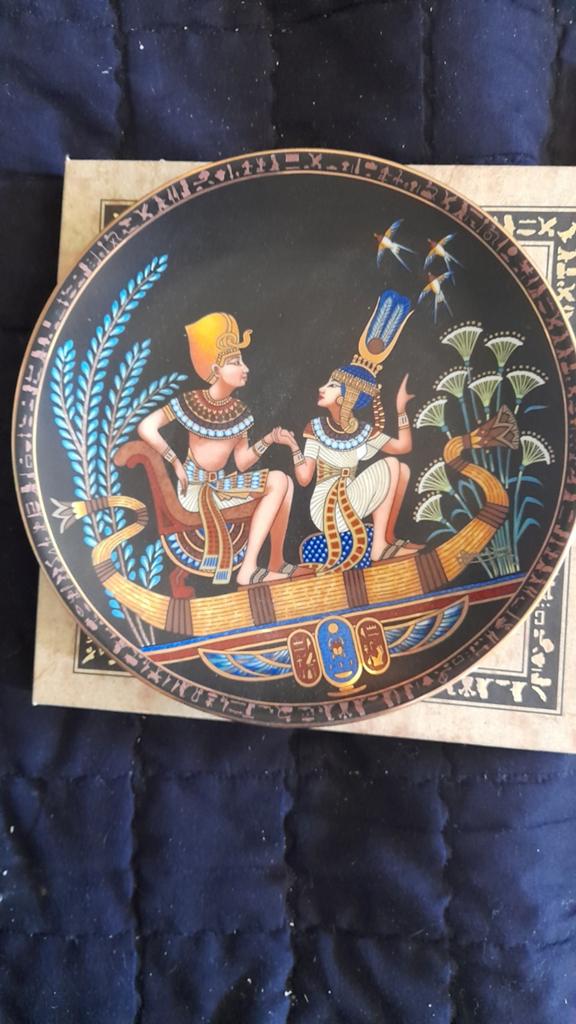 Decoratieve Egyptische bord - The Legend of Tutankhamun, Ophalen of Verzenden