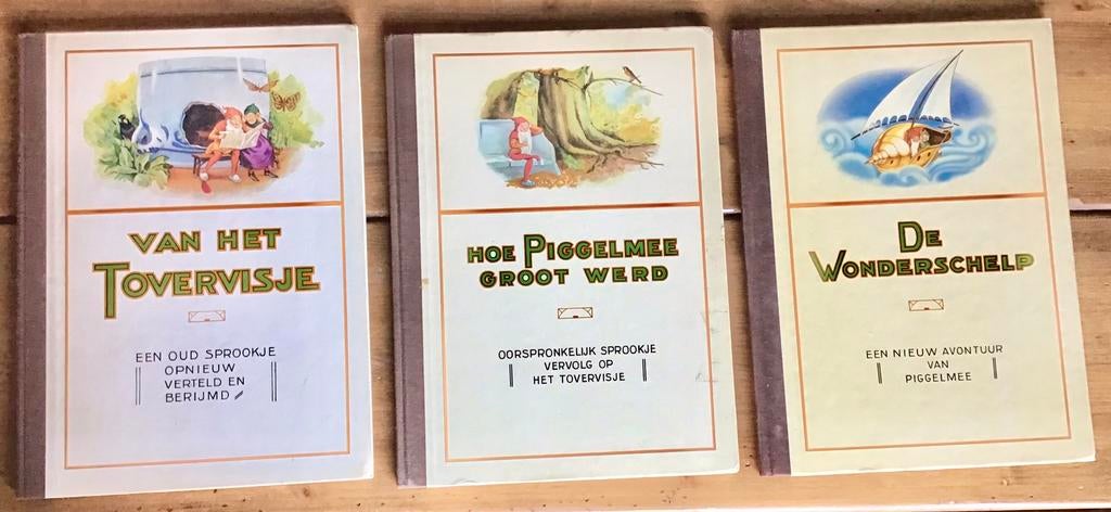 3 OUDE BOEKEN VAN PIGGELMEE, Ophalen of Verzenden, Gelezen, Plaatjesalbum