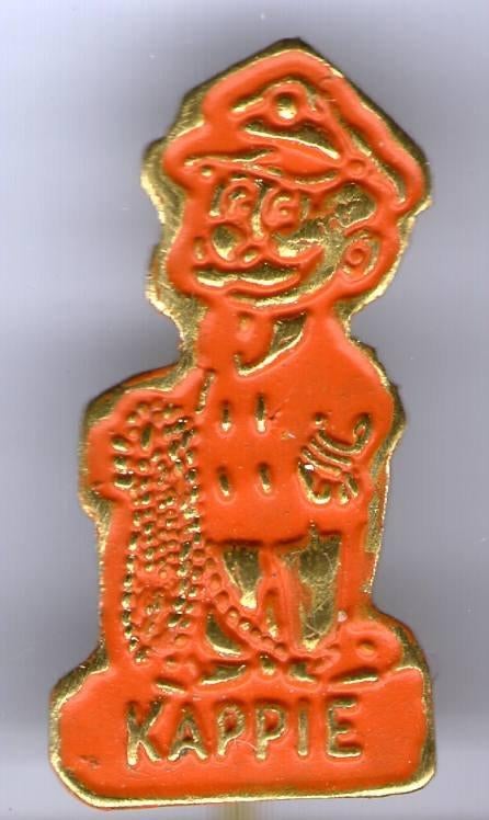 Kappie Toonder oranje op koper stripfiguur speldje ( S_018 ), Verzamelen, Verzenden, Nieuw, Figuurtje, Speldje of Pin