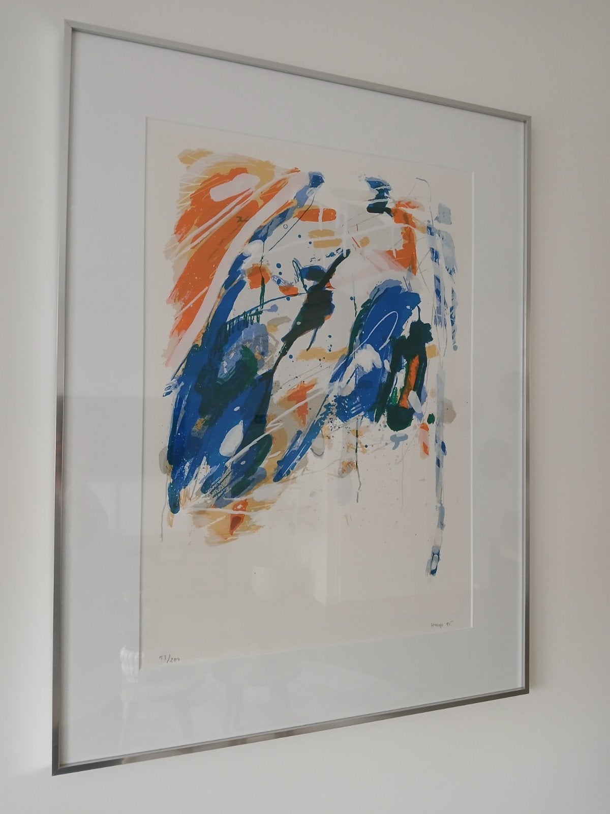 Ingelijste Zeefdruk - Abstracte Compositie (1995), Gelimiteerde oplage, Ophalen, Abstract, Zeefdruk