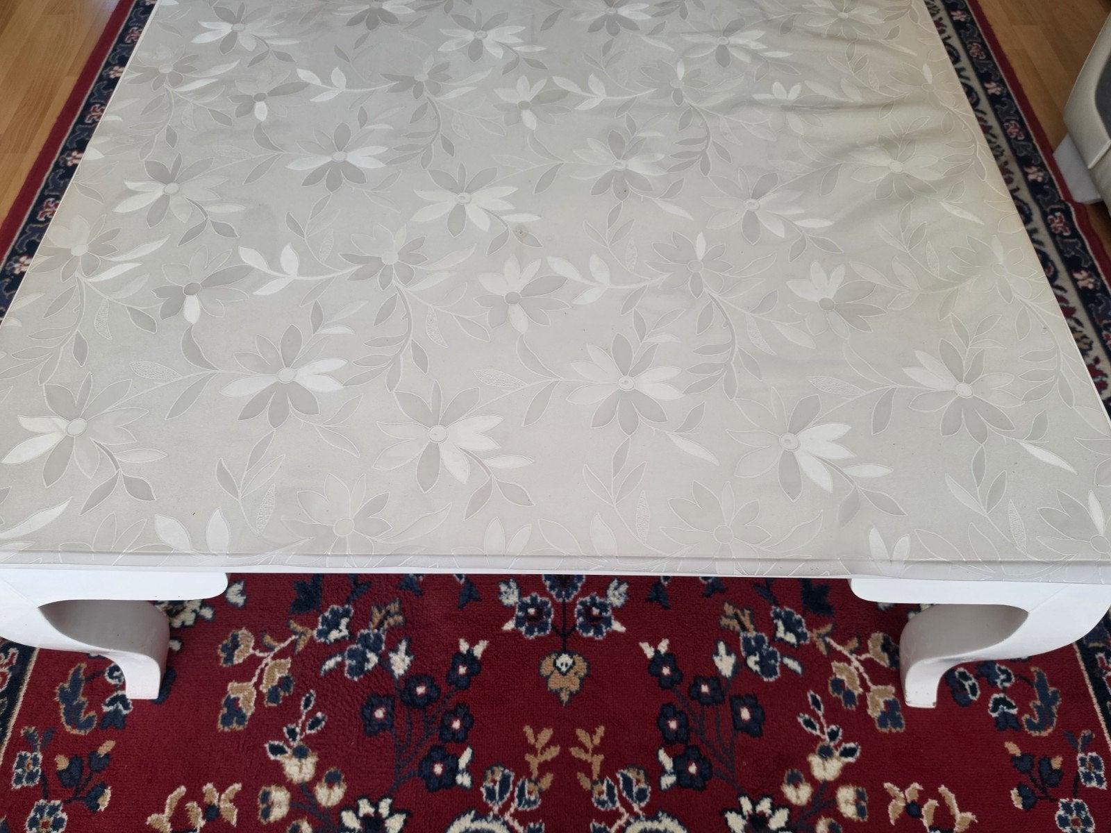 witte salontafel, Huis en Inrichting, Tafels | Salontafels, Ophalen, Overige materialen, Gebruikt, Vierkant