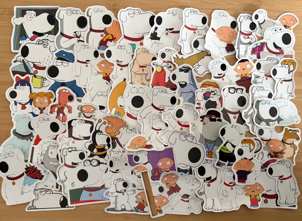 Family Guy hond Brain Griffin stickers, Verzenden, Nieuw
