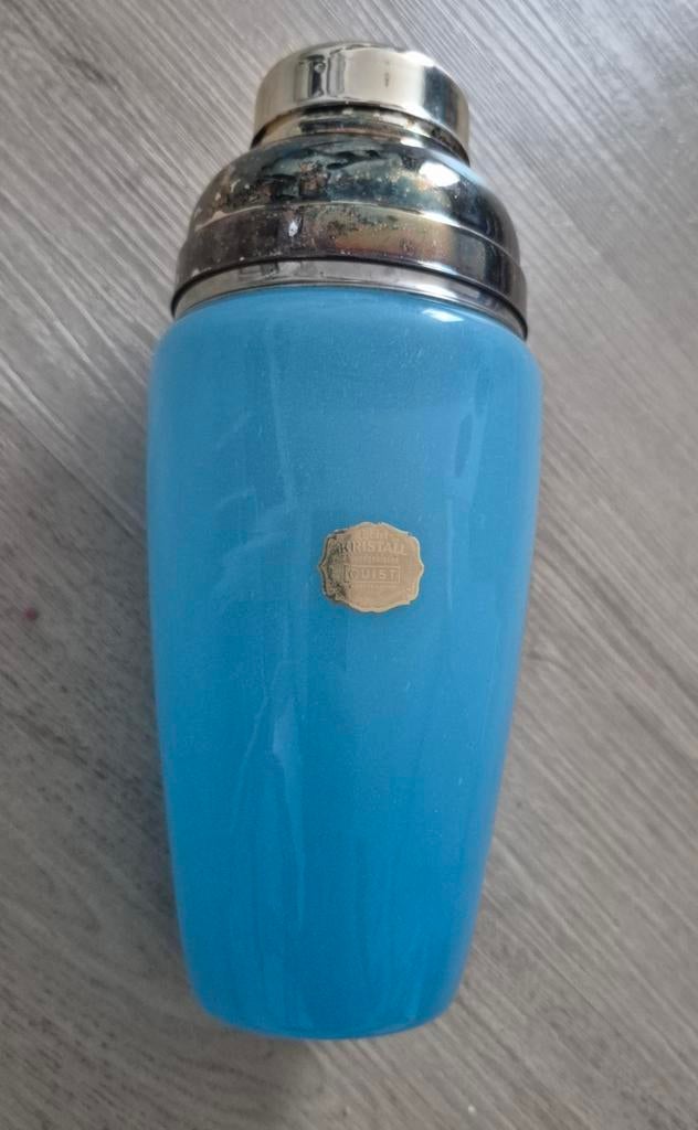 Quist Mundgeblazen Kristal en Zilver Cocktailshaker, Antiek en Kunst, Ophalen