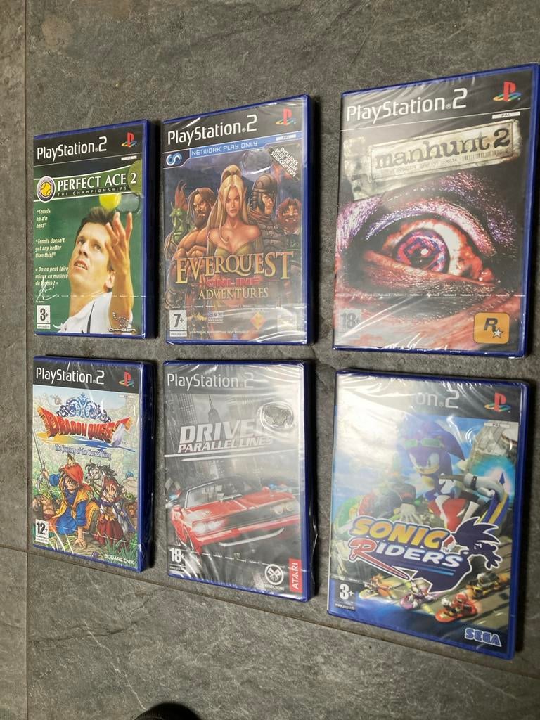 PS2 Sealed lot Games Collectie: Manhunt 2, Sonic Riders e.a., Spelcomputers en Games, Games | Sony PlayStation 2, Ophalen, Vanaf 18 jaar