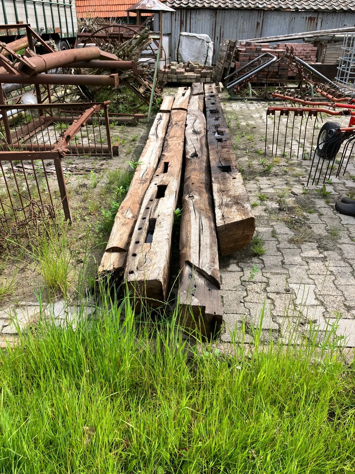 Mooie gave eiken boerderij restauratie balken, Ophalen, Gebruikt, 25 tot 50 mm, Eiken