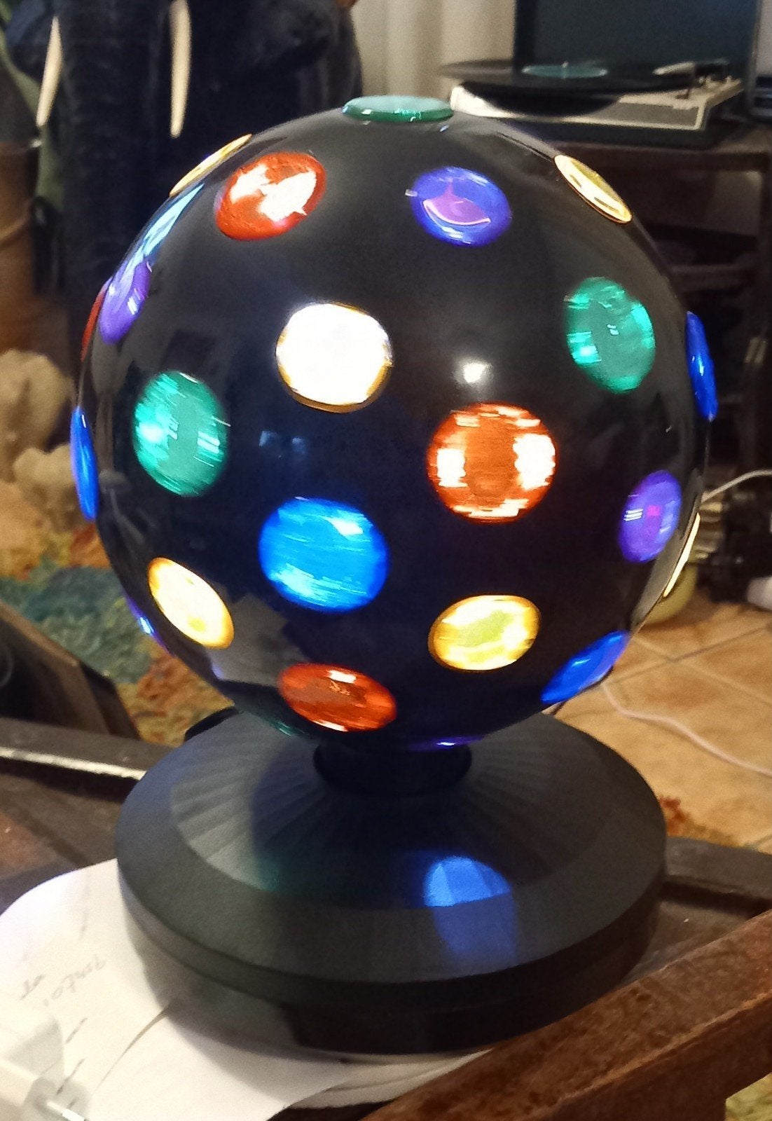 Discobal met gekleurde LED-verlichting, Met schakelaar, Overige merken, Kunststof, Meerkleurig