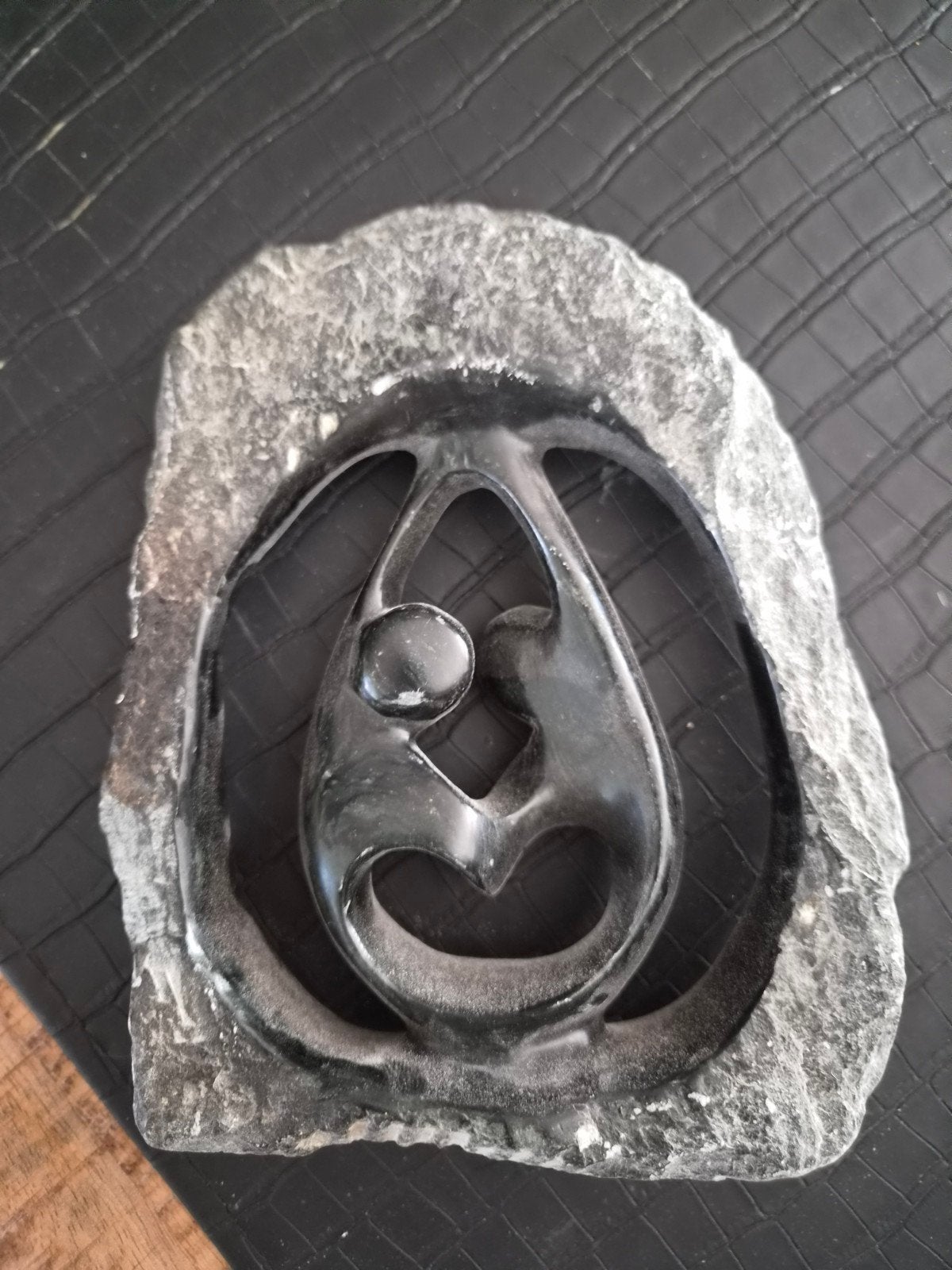 Zeepstenen sculptuur, 17 cm hoog, Antiek en Kunst, Ophalen, Minder dan 20 cm, Handgemaakt, Steen of Keramiek