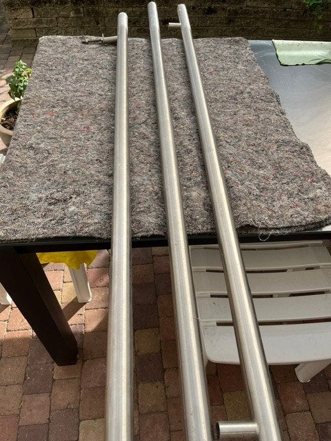 rvs leuning/retro lamp, Ophalen, Gebruikt, 4 meter of meer
