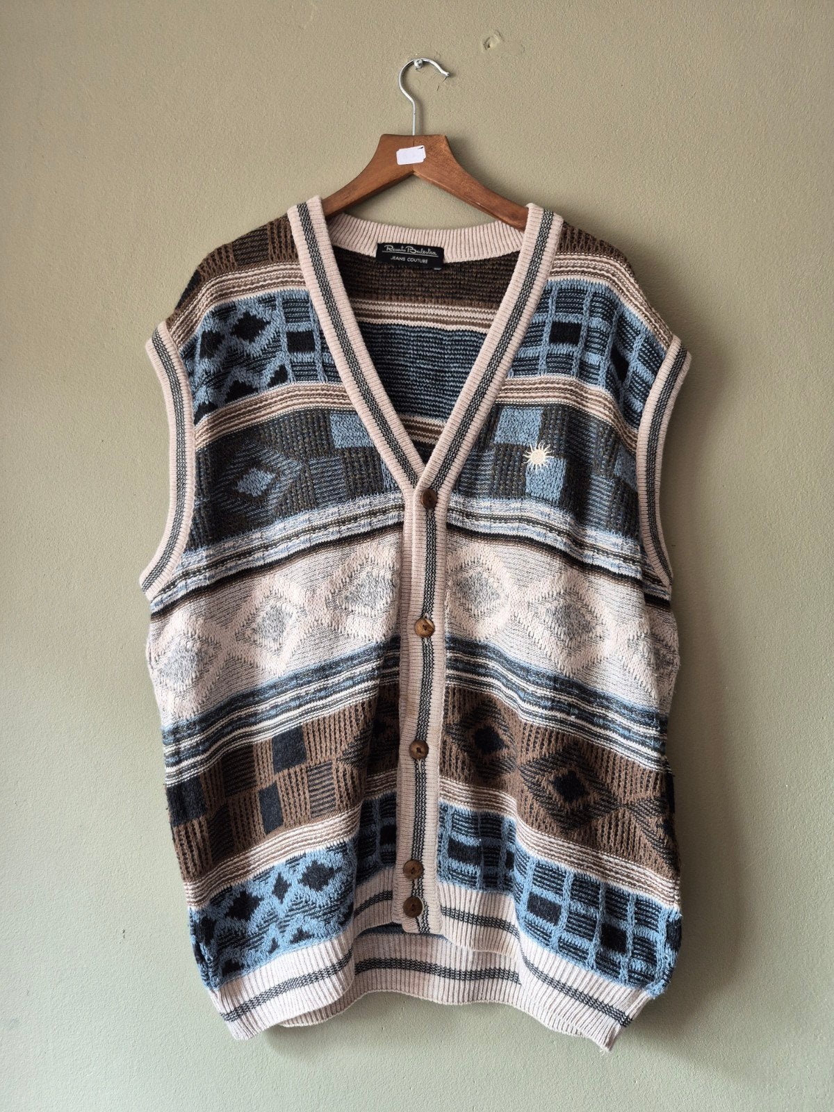Vintage Heren Gebreid Vest | Mouwloos | Maat XL, Kleding | Heren, ScotsPine, Meerkleurig, Ophalen of Verzenden, Scotspineofficial@gmail.com
