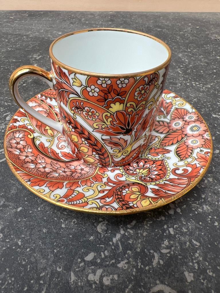 Vintage Lazeyras Limoges Espresso Kopje - Paisley Decor, Ophalen of Verzenden