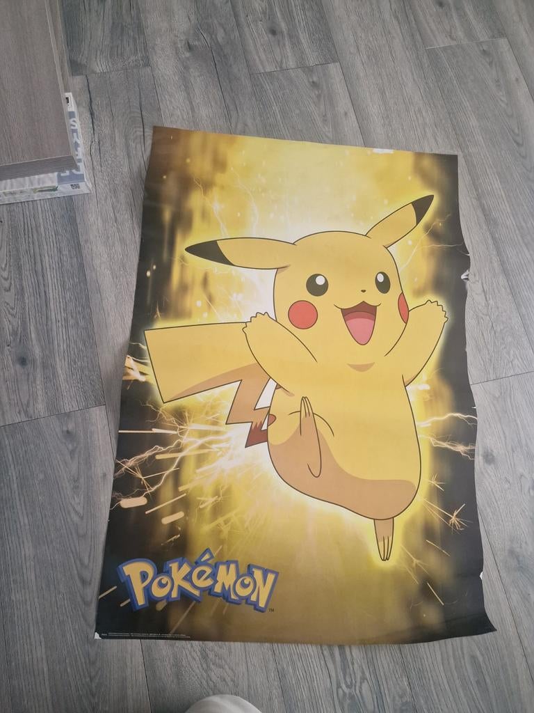 Grote Pikachu Pokémon Poster - Perfect voor Fans!, Ophalen of Verzenden, A1 t/m A3, Film en Tv, Rechthoekig Staand