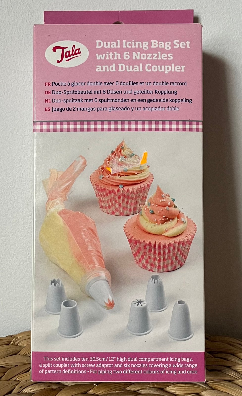 Duo-spuitzak set met 6 spuitmondjes • Tala, Verzenden, Nieuw, Taarten of Cupcakes, Versiering