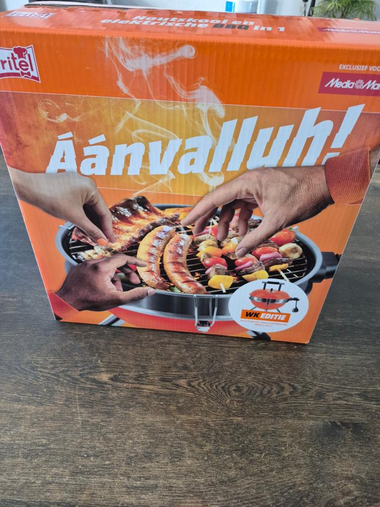 Fritel BBQ: Elektrisch en Houtskool in één., Ophalen, Nieuw, Fritel