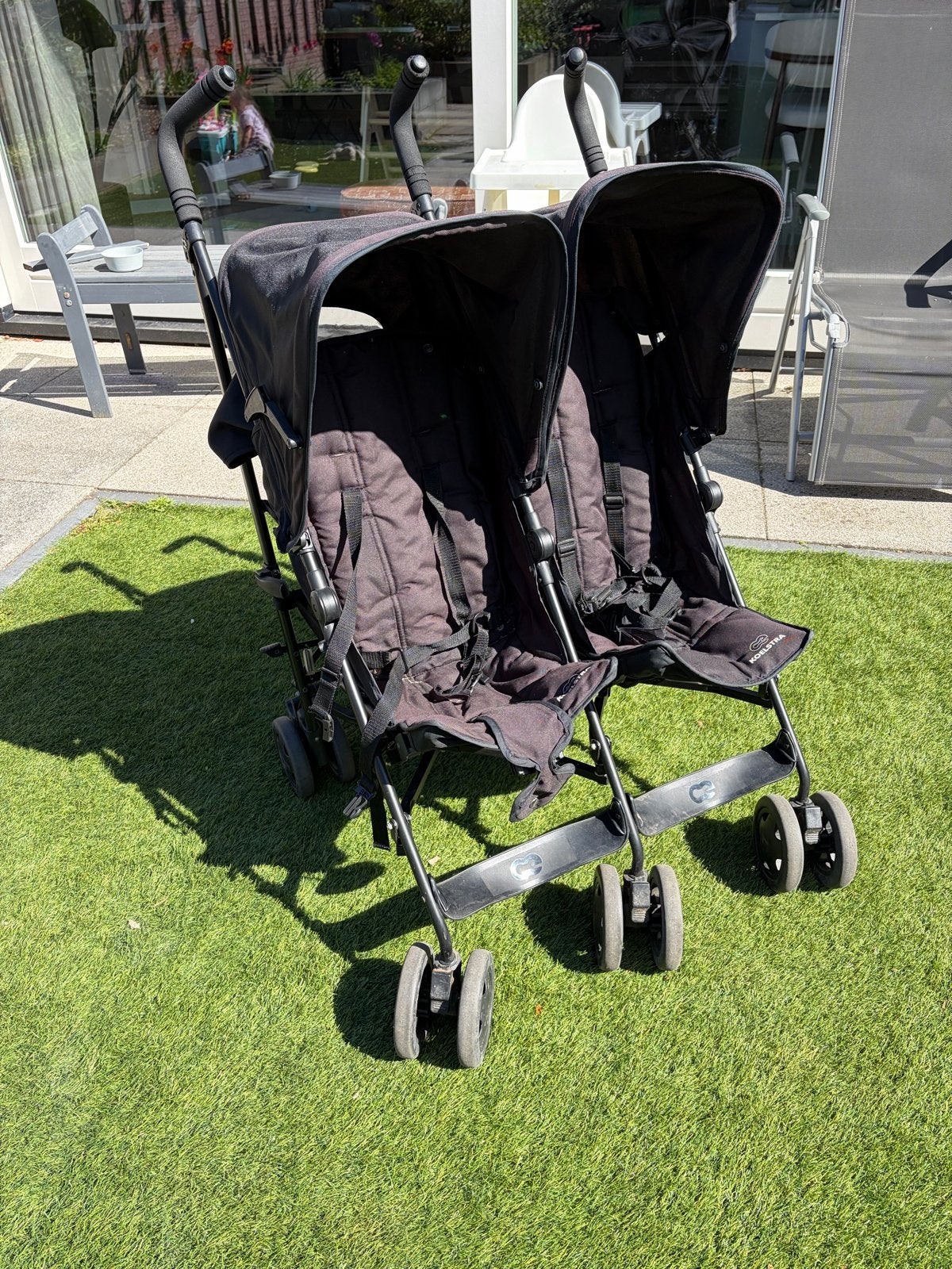 Koelstra Simba Twin Buggy - Zwarte Duobuggy, Ophalen, Gebruikt, Koelstra, Duomodel