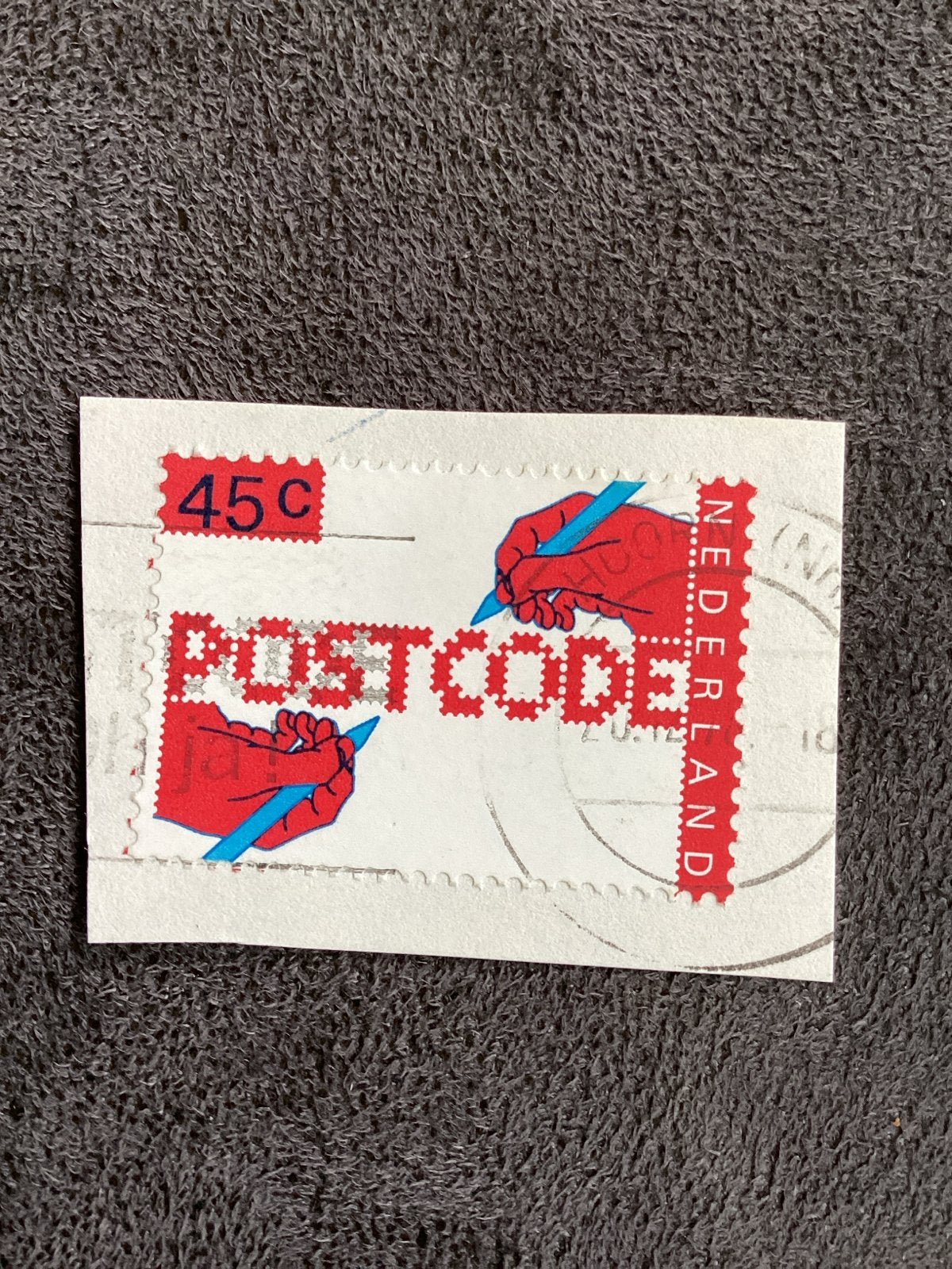 Nederlandse Postzegel 45c Postcode (Gestempeld) Hoorn, Postzegels en Munten, Ophalen of Verzenden, Na 1940, Gestempeld