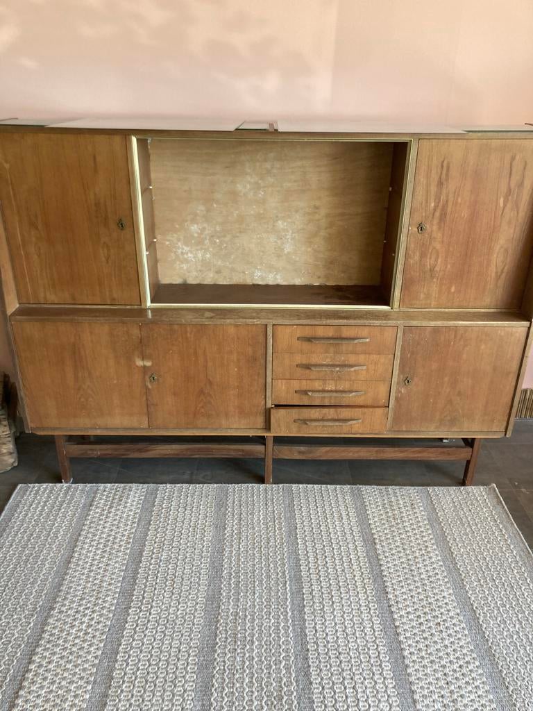 Vintage vitrine kastje, Ophalen of Verzenden, Gebruikt