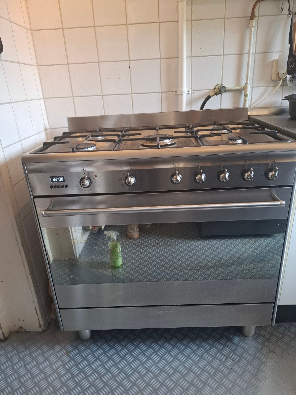 Smeg Fornuis RVS met Elektrische Oven en Gaskookplaat, Witgoed en Apparatuur, Ophalen of Verzenden