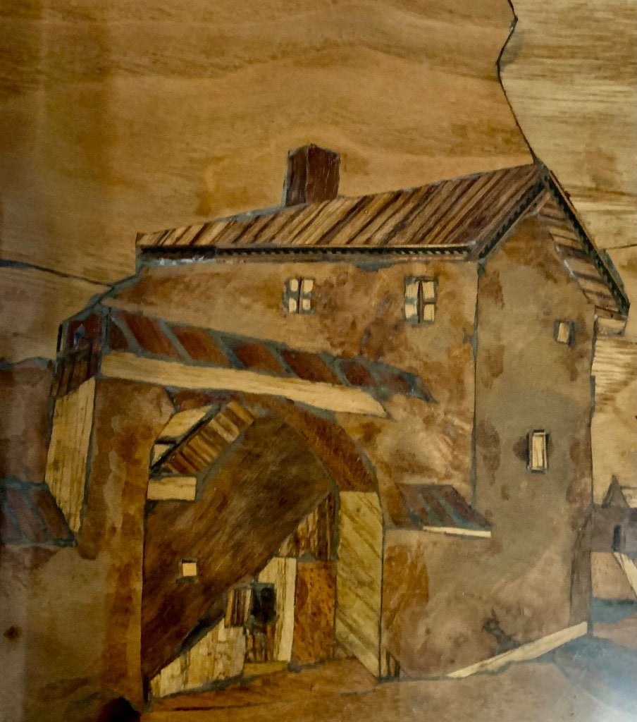 Houten inleg schilderij, Antiek en Kunst, Ophalen