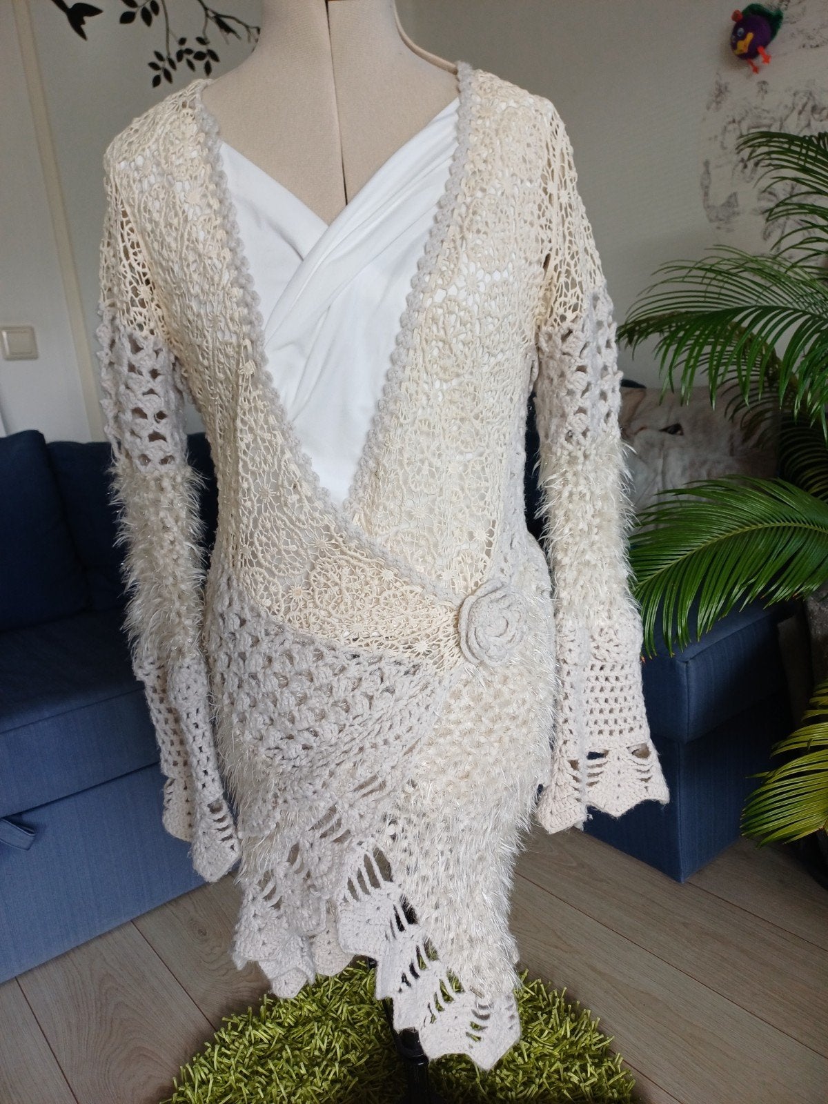 lang wintervest., Zie foto, Beige, Ophalen of Verzenden, Zo goed als nieuw