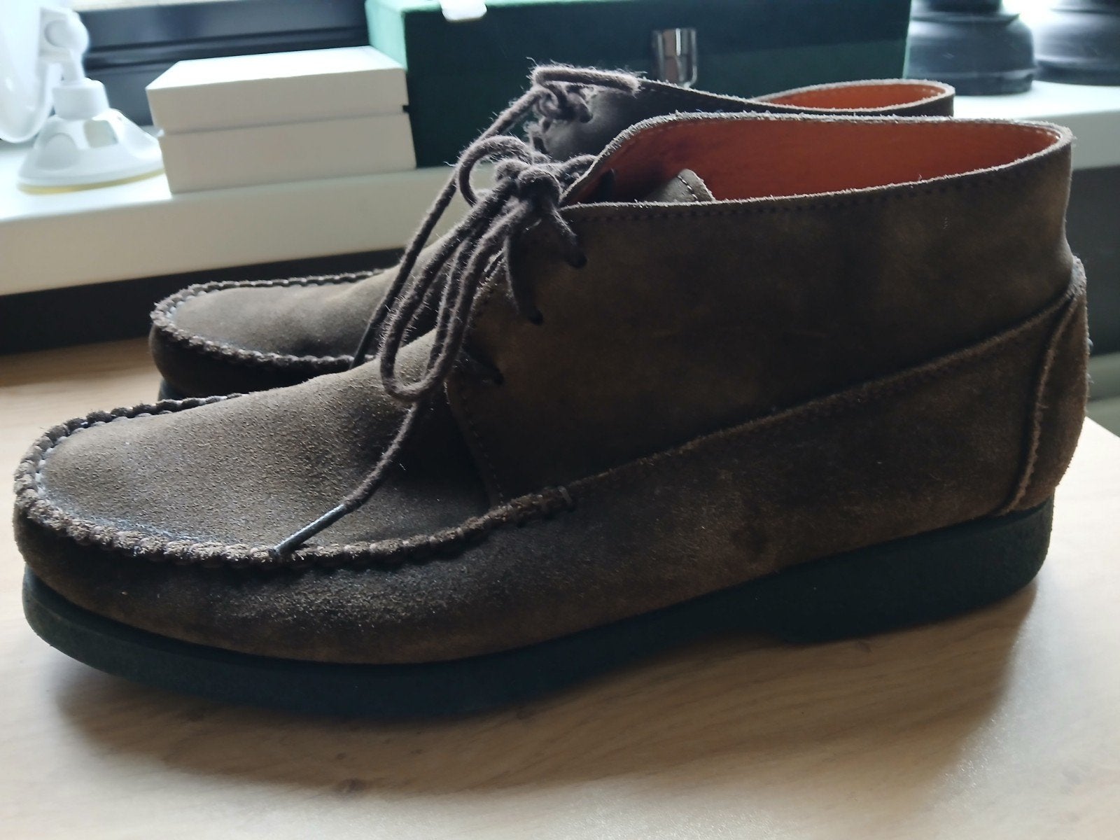Tom Tailor suede booth maat 44, Ophalen of Verzenden, Bruin