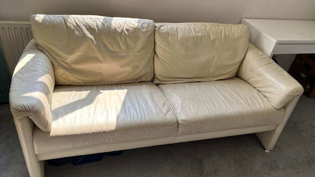 Leren bankstel, Huis en Inrichting, Ophalen, Gebruikt, 150 tot 200 cm, Tweepersoons