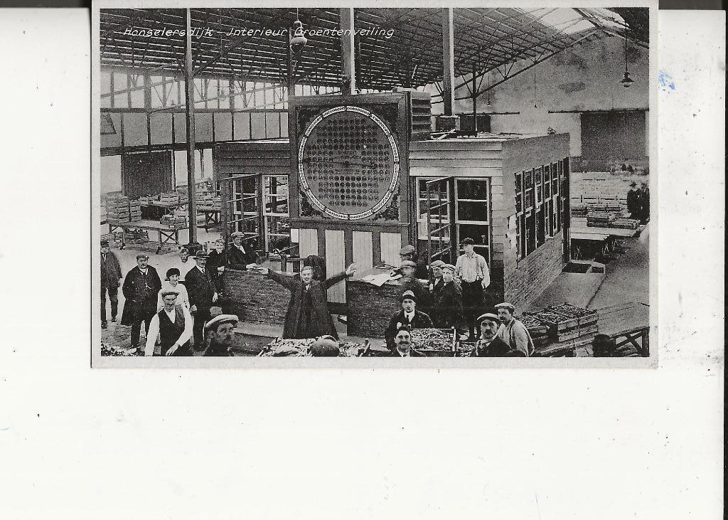 Honselersdijk Groenteveiling Interieur  A de Pater, Ophalen of Verzenden, 1920 tot 1940, Ongelopen, Zuid-Holland
