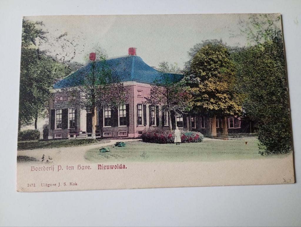 Nieuwolda Boerderij P. ten Have 1907, Ophalen of Verzenden, Voor 1920, Gelopen, Groningen