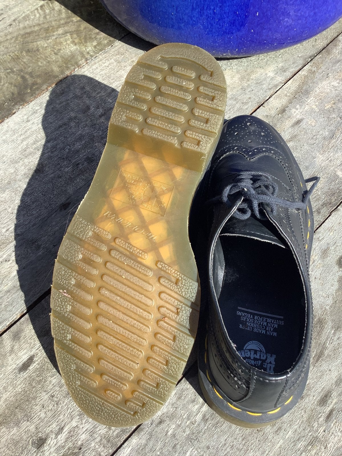 Dr. Martens Vegan 3989 Brogue Schoenen Zwart Maat 41, Ophalen of Verzenden, Zo goed als nieuw, Zwart, Schoenen met lage hakken