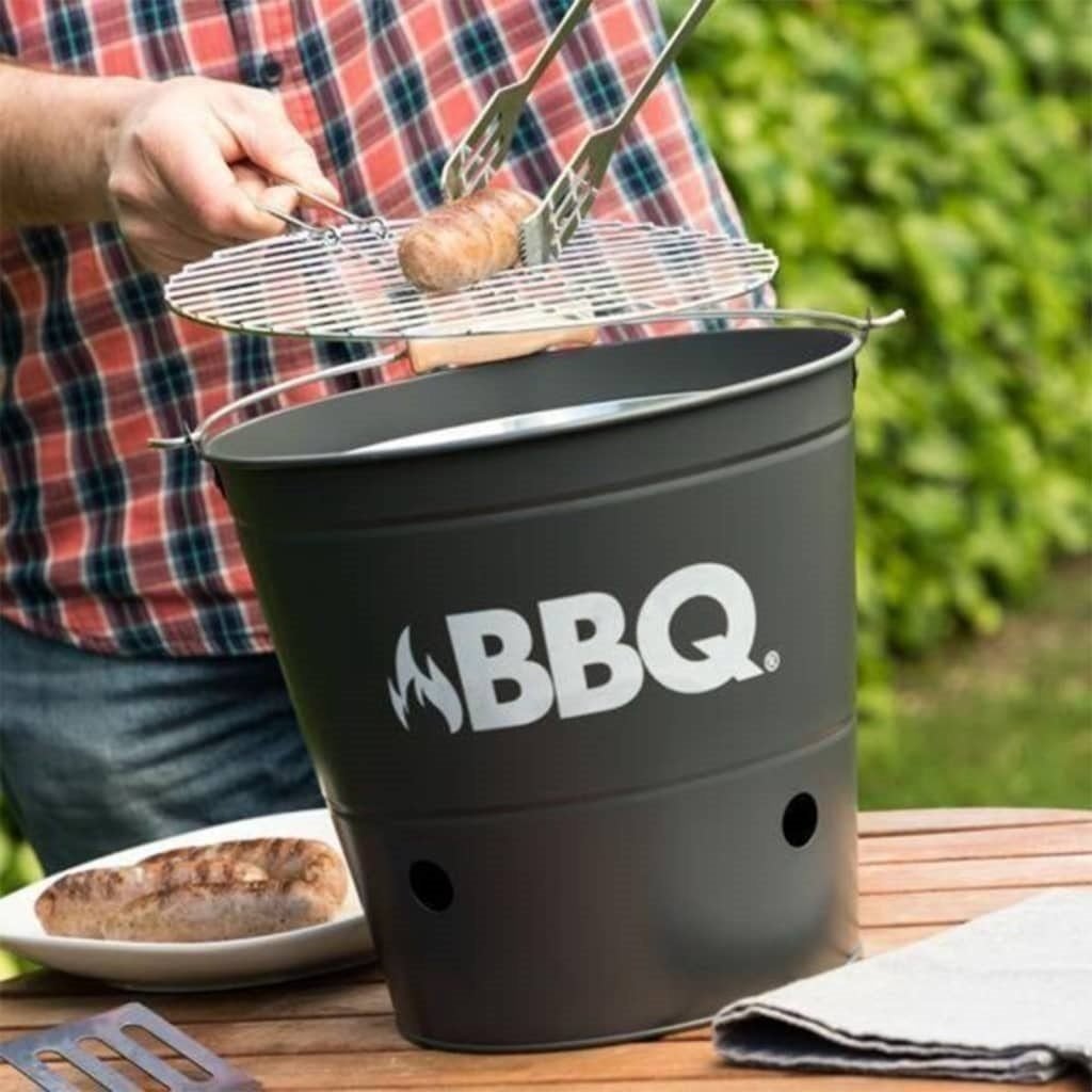 Barbecue Emmer zwart 26cm doorsnee groot handig, Ophalen of Verzenden, Nieuw, Onbekend, Met accessoires