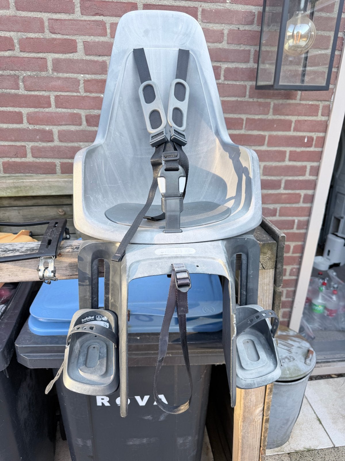 Bobike fietsstoeltje achterop - vanaf 9 maanden, Achterzitje, 9 t/m 18 kg, Ophalen of Verzenden, Gebruikt