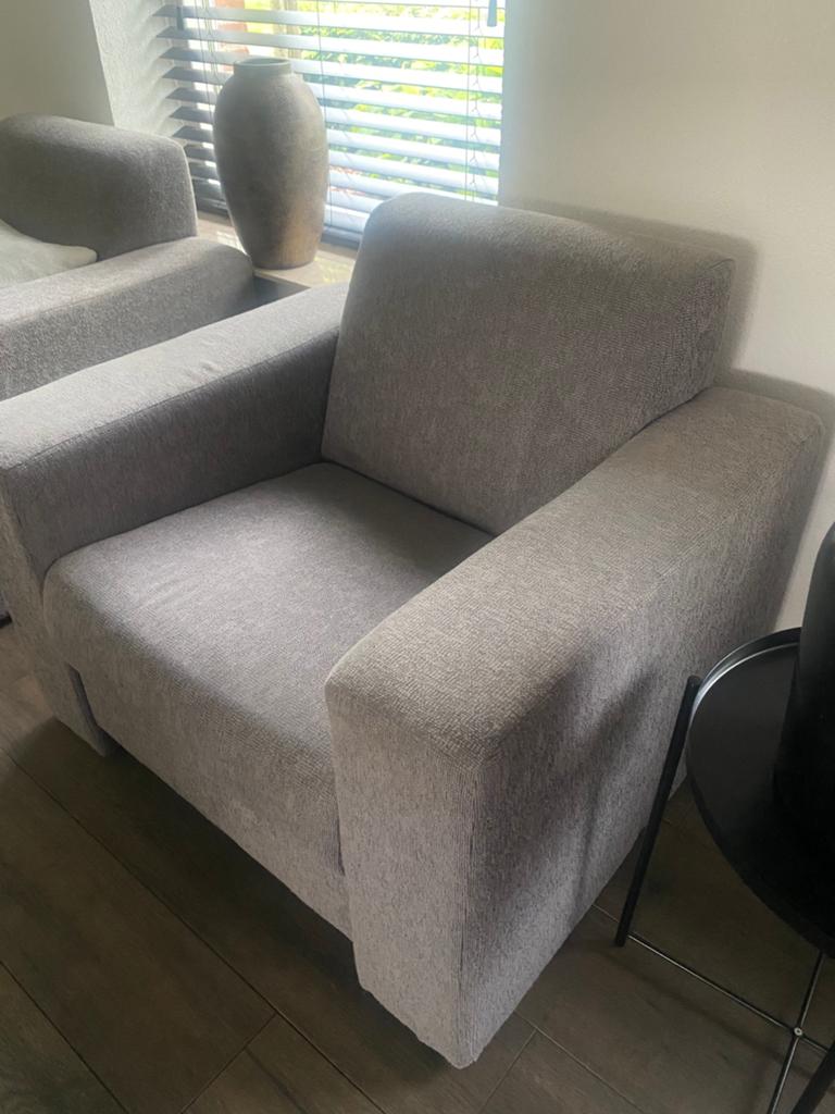 2  Fauteuils grijs, Ophalen, Gebruikt, Eenpersoons, 75 tot 100 cm