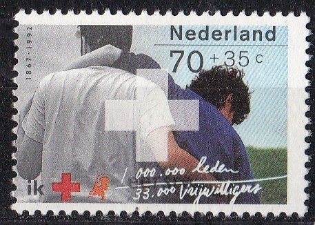 125 jaar Nederlands Rode Kruis - gebruikt – NVPH 1533, Ophalen of Verzenden, Na 1940, Gestempeld